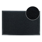 Tapete Capacho Porta Higienizador Antiderrapante 38x58 Preto