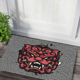 Tapete Capacho Tigre Oriental Hannya Divertido Porta Casa Ap Comprimento 60 Cm Cor Preto Desenho Do Tecido Trama Vinilica Emborrachado Largura 40 Cm