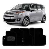 Tapete Carpete Bordado Citroen C3 Picasso Ano 2013 E 2014 Preto Ou Grafite