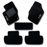 Tapete Carpete Citroen C4 Pallas 2009 2010 2011 2012 2013 2014 2015 2016 2017 2018 2019 5 Peças Preto Bordado Com Logo