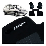Tapete Carpete Zafira 2001 2002 2003 2004 2005 2006 2007 2008 2009 2010 2011 2012 5 Peças Preto Bordado Com Logomarca