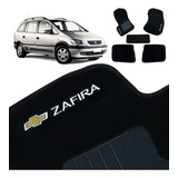 Tapete Carpete Zafira 2001 2002 2003 2004 2005 2006 2007 2008 2009 2010 2011 2012 5 Peças Preto Bordado Com Logomarca