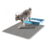 Tapete Coletor De Areia Para Gatos G 56x68cm Cinza