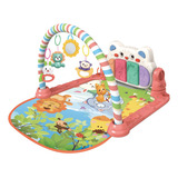 Tapete De Atividades Bebê Vira Andador Smile Rosa Maxi Baby