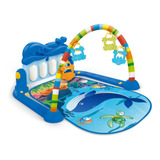 Tapete De Atividades Musical Piano Safari Maxi Baby   Azul