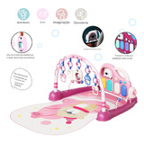 Tapete De Atividades Para Bebê Piano Teddy Rosa Maxi Baby