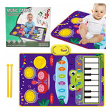 Tapete De Bateria Para Piano De Música Infantil 2 Em 1