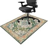 Tapete De Cadeira De Escritório Para Piso De Madeira E Azulejo 91 4 Cm X 122 Cm Tapete De Cadeira De Computador Boho Monaco Para Cadeiras De Rodas Tapete Boêmio Medalhão Sob A Mesa Antiderrapante