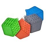 Tapete De Lamber Para Cachorro E Gato Comedouro Lento Para Pet Tapete De Silicone Para PET Auxilia Na Ansiedade E Estresse Saúde E Bem Estar Animal Verde Único 