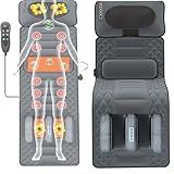 Tapete De Massagem De Corpo Inteiro Com CabeçAs De Massagem Shiatsu De PescoçO De Calor 20 Almofada Traseira De Cadeira De Massagem Aquecida EléTrica Multifuncional Para AlíVio De Dor B