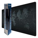 Tapete De Mouse Preto Estampa Mapa Mundi 700x350mm