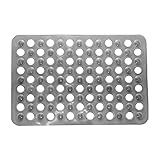 Tapete De PVC Com Antiderrapante Para Banheiro Cinza 49cm X 32cm Lyor
