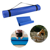 Tapete De Yoga Antiderrapante Azul 170x60cm Pilates Mat Yoga