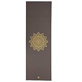 Tapete De Yoga Pvc Premium Ecológico Rishikesh Estampa Mandala Dourada  Antiderrapante  Yoga Mat Com Durabilidade E Conforto   4 5mm 183 X 60cm  Grafite 