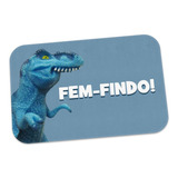 Tapete Divertido Meme Dinofauro Fem findo Capacho Geek Cor Azul Desenho Do Tecido Dinossauro