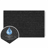 Tapete Duo Absorvente Resistente 180x45cm Preto Comprimento 45 Cm Desenho Do Tecido Frisado Largura 180 Cm