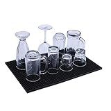 Tapete Escorredor De Silicone Preto 46X30CM