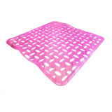 Tapete Escorredor Louças Flexível De Pvc Pia Grade Rosa