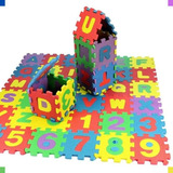 Tapete Eva Infantil Letras E Números Tatame Colorido 36 Pç