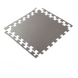 Tapete Eva Tatame Piso Escola 100x100x10mm Cinza Escuro
