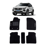 Tapete Fiat Pulse Carpete Preto Bordado Original 2022 2023 