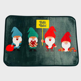 Tapete Flannel Papai Noel Feliz Natal Medida Porta 