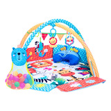 Tapete Ginásio Com Bolinhas Para Bebê Party Azul Maxi Baby