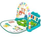 Tapete Ginasio De Atividades Para Bebê Com Piano Musical Teclado Interativo Com Som E Luz Desenvolvimento De Habilidades Sensoriais E Motoras Portátil Musical Happy -VERDE-