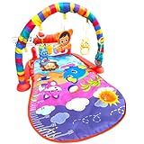 Tapete Ginásio De Atividades Play Piano Kidino Confortável Tapete De Atividades Bebe Com Piano Musical E Mobile -Colorido-