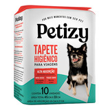 Tapete Higiênico Cães Para Viagem 45cm X 33cm Petizy 10 Un