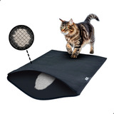 Tapete Higiênico Gatos Coletor Sujeira Caixa De Areia Preto