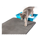 Tapete Higiênico Gg Coletor De Areia Para Gato 68x80cm Preto