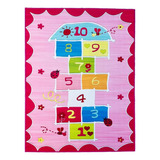 Tapete Infantil Amarelinha Rosa 100x140cm Belga Kids