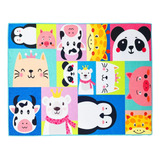 Tapete Infantil Animais Quadrado 100x140cm Belga Kids