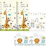 Tapete Infantil Bebê HIPER GRANDE Tatame Dobrável Térmico 1 80mx1 50m Grosso Interativo Emborrachado Atividade Educativo Infantil Bebê Tatame Macio Dupla Face Acompanha Sacola Para Carregar Lado Girafa Lado Zebra 