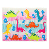 Tapete Infantil Dinossauros Numeral 100x140cm Belga Kids