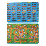 Tapete Infantil Dupla Face Recreio Impermeável 140x90cm Joli Comprimento 140 Cm Cor Hot Whells Floresta Desenho Do Tecido Estampado Largura 90 Cm