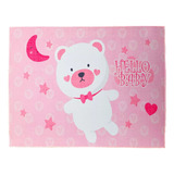 Tapete Infantil Ursinhos Rosa 100x140cm Belga Kids