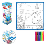 Tapete Mágico Para Desenhar Colorir Lavável Com Canetinhas