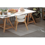 Tapete Minimalista Clássico Moderno Chair Mat Protetor Emborrachado Maleável Translúcido De 120cm X 100cm