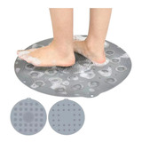 Tapete Para Box Banheiro Lava Pés Massageador Com Ventosas Cor Cinza