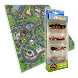 Tapete Para Carrinho De Corrida Infantil Brincar Grande 