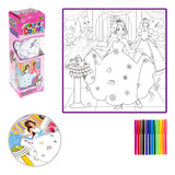 Tapete Para Desenhar Colorir De Criança Lavável 12 Canetinha