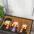 Tapete Para Porta Divertido Harry Potter Filme Geek Casa Lar Comprimento 60 Cm Cor Dourado Desenho Do Tecido Trama Vinilica Emborrachada Largura 40 Cm