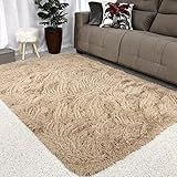 Tapete Para Sala Quarto Peludo Felpudo Fofinho Macio Cor Bege 1 00 X 1 50M Bege