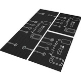 Tapete Passadeira De Cozinha Spule 120x40 2 Capachos 60x40 Cor Preto