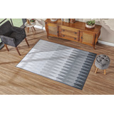 Tapete Sala 2 00 X 1 40 Moderno Antiderrapante Decorativo Comprimento 200 Cm Cor Preto Desenho Do Tecido Geométrica Largura 140 Cm