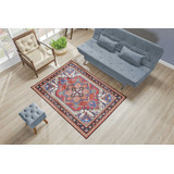 Tapete Sala 2 00 X 1 40 Moderno Antiderrapante Decorativo Comprimento 200 Cm Cor Vermelho Desenho Do Tecido Belga Largura 140 Cm