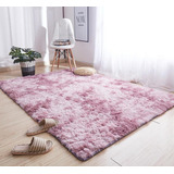 Tapete Sala 2 00x2 40 Peludo Felpudo 40mm Shaggy Luxo brinde Cor Rose Mesclado