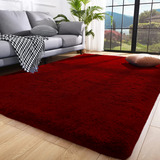 Tapete Sala Quarto 1 00x1 50 Shaggy Luxuoso Peludo Fofinho Bordo Casa Laura Enxovais